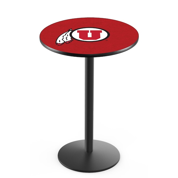 42" Blk Wrinkle Utah Pub Table